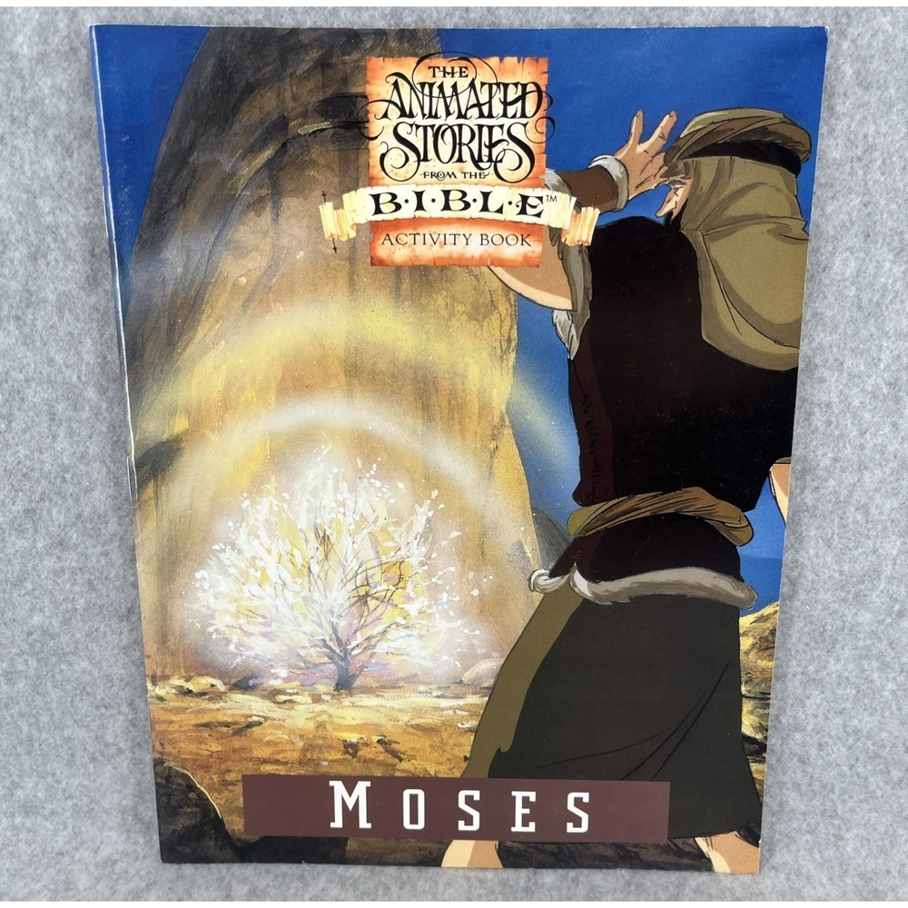 NEST Animated Bible Stories Activity Books Lot 6 Moses Esther David and Goliath - Picture 3 of 16